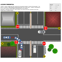 4-Way Intersection Accident Reconstruction