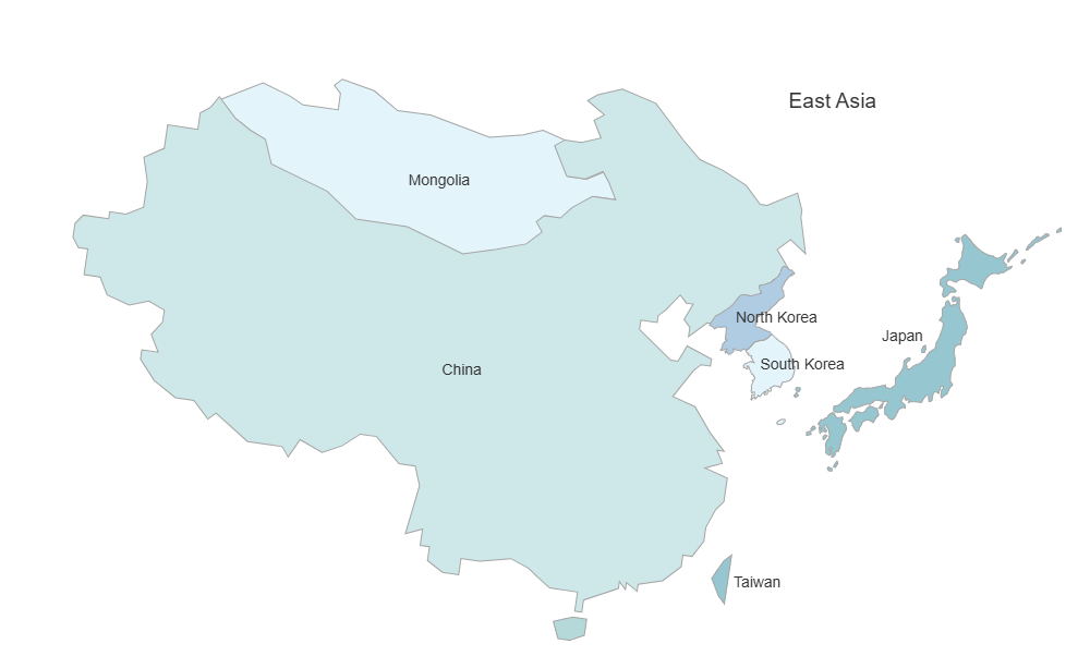 Example Image: East Asia Map