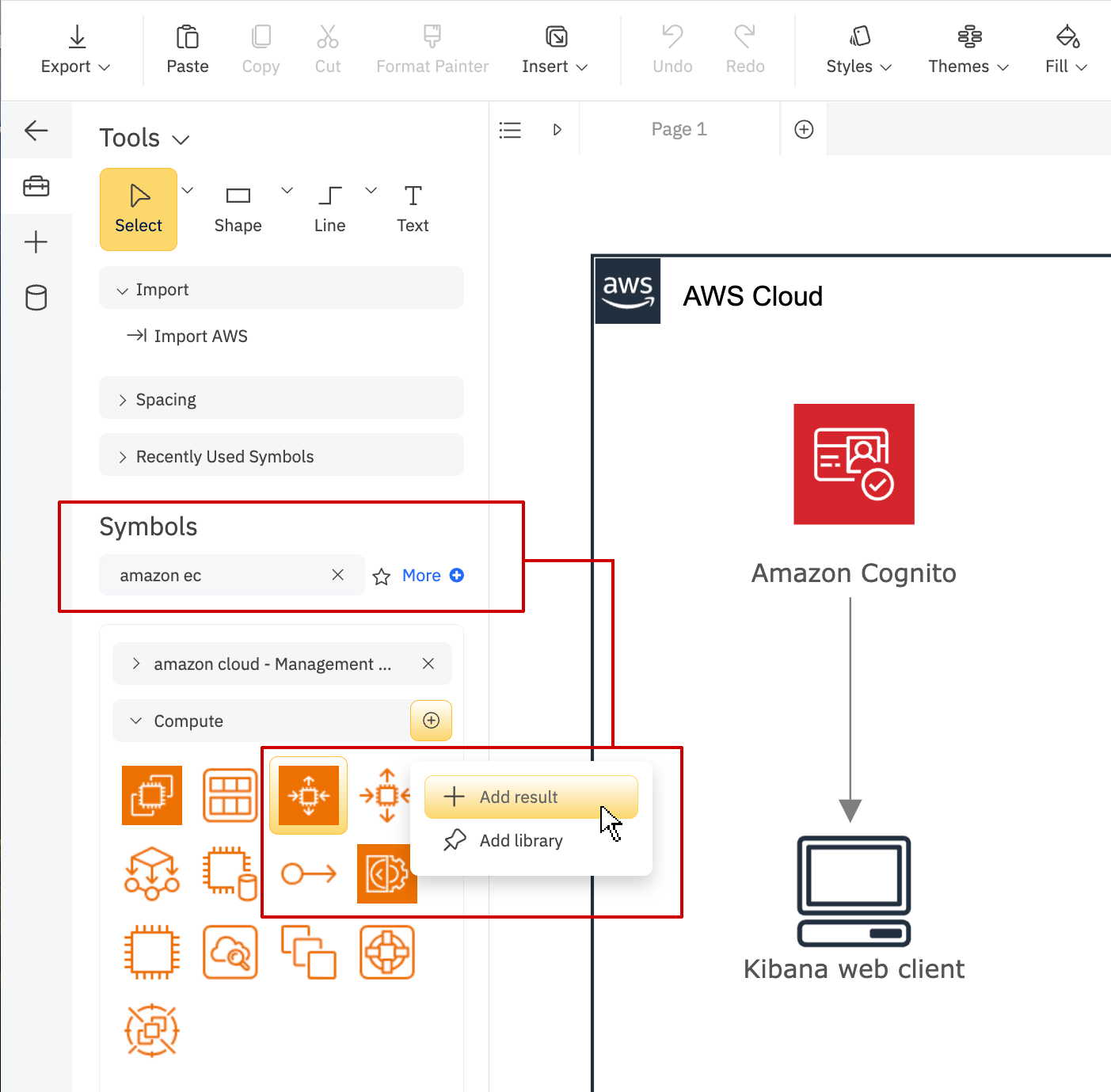 AWS symbol search