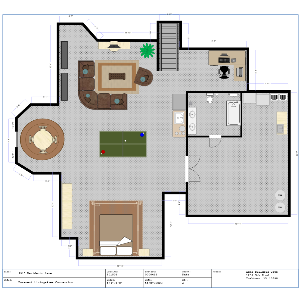 Example Image: Basement Living Room