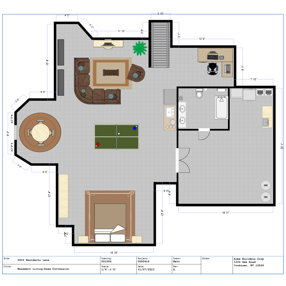Example Image: Basement Living Room