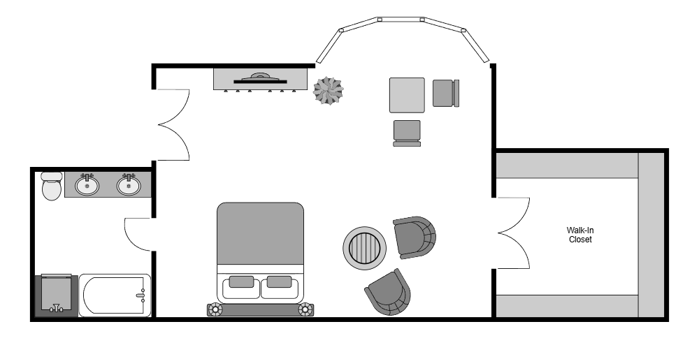 Example Image: Luxury Master Bedroom Suite Floor Plan