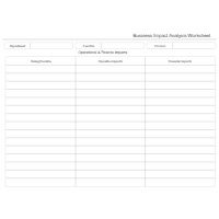 Business Impact Analysis Worksheet