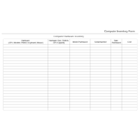 Computer Hardware Inventory Form