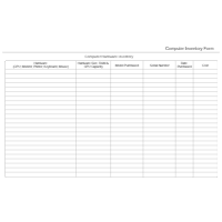 Computer Hardware Inventory Form