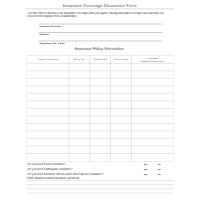 Insurance Coverage Discussion Form