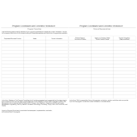 Program Coordinator and Committee Worksheet