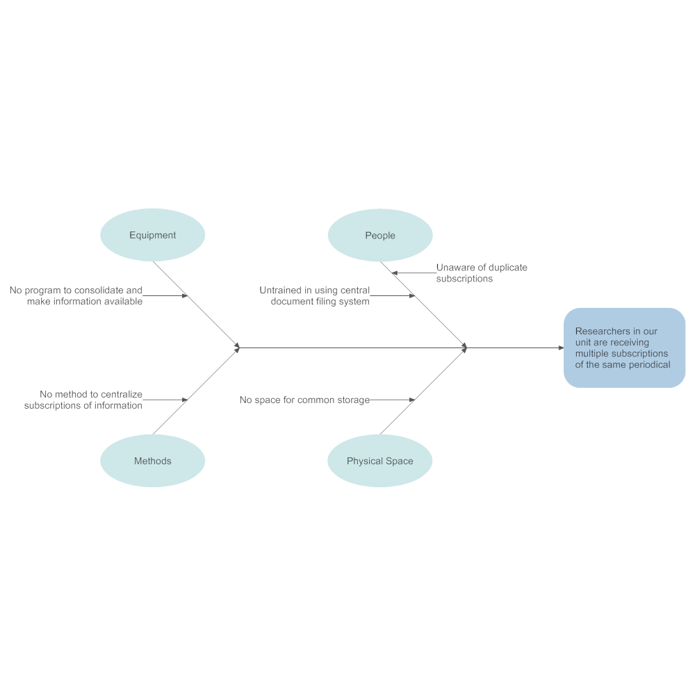 Example Image: Subscription Service Ishikawa Diagram