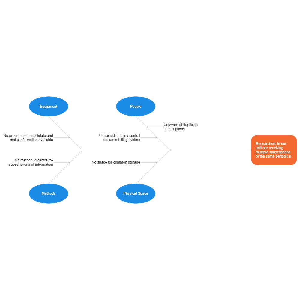 Example Image: Subscription Service Ishikawa Diagram