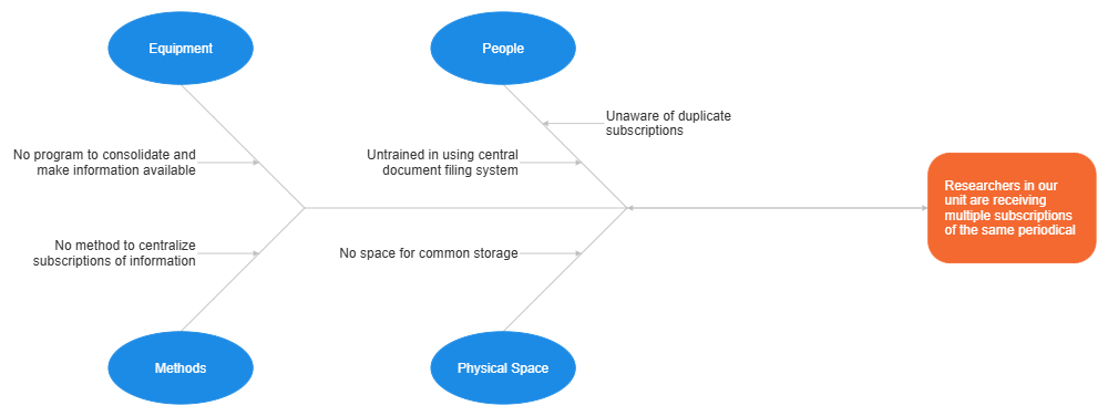 Example Image: Subscription Service Ishikawa Diagram
