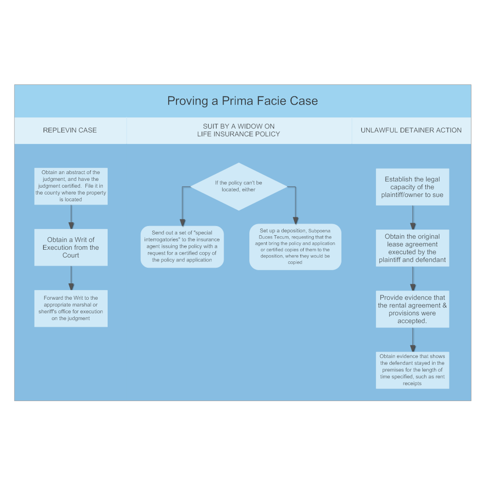 Example Image: Proving a Prima Facie Case