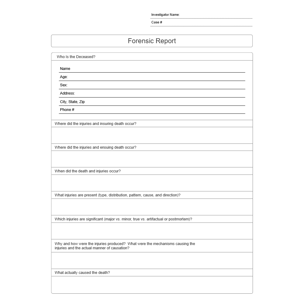 Example Image: Forensic Report