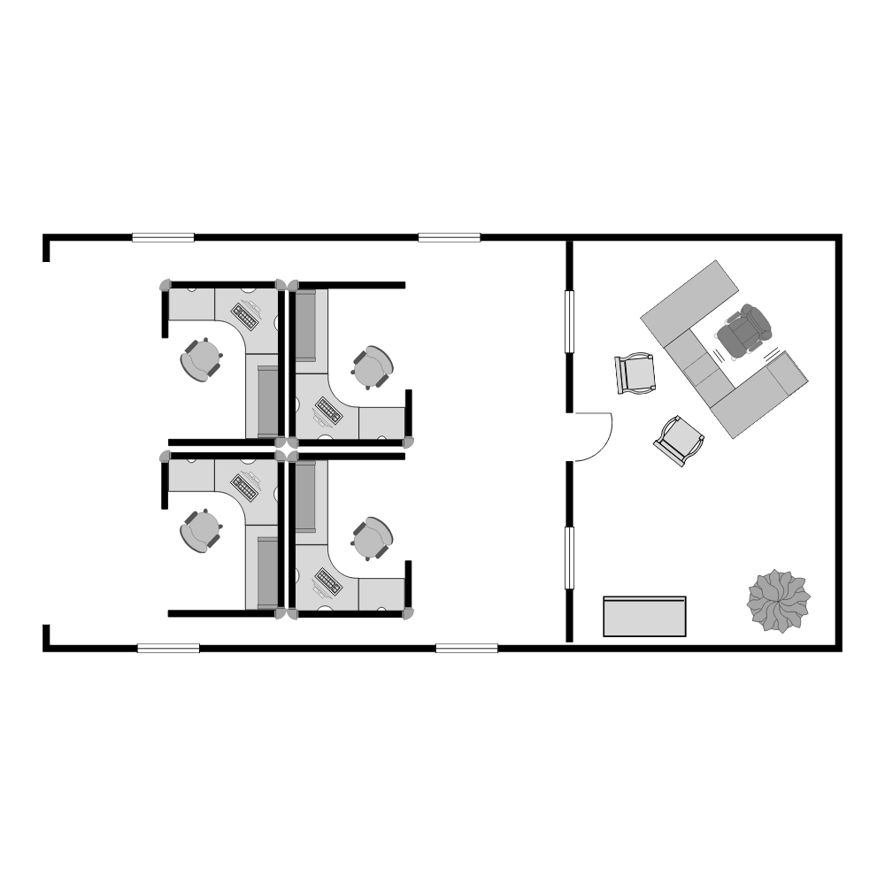 Example Image: Small Office - Cubicle Floor Plan Example