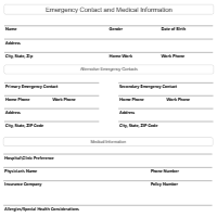 Emergency Contact and Medical Information