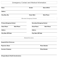 Emergency Contact and Medical Information