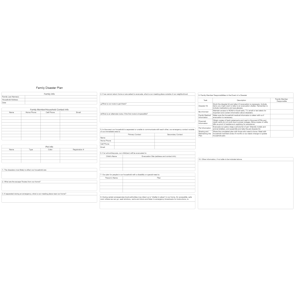 Example Image: Family Disaster Plan