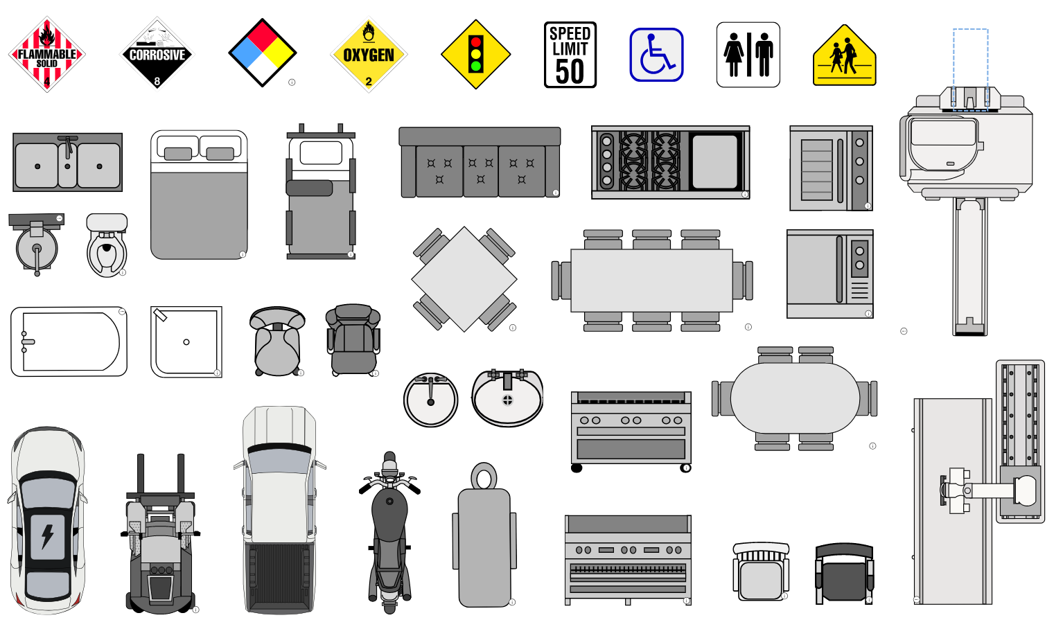 Various smartdraw symbols