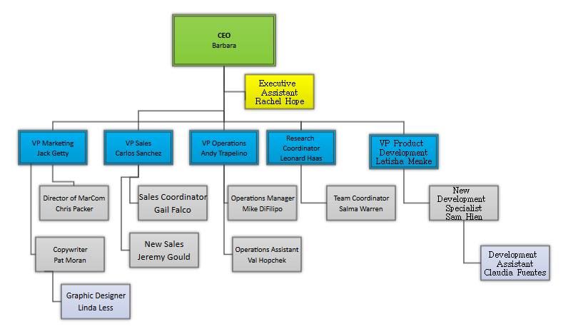 Converted Org Chart in SmartDraw