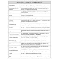 Glossary of Terms for Estate Planning