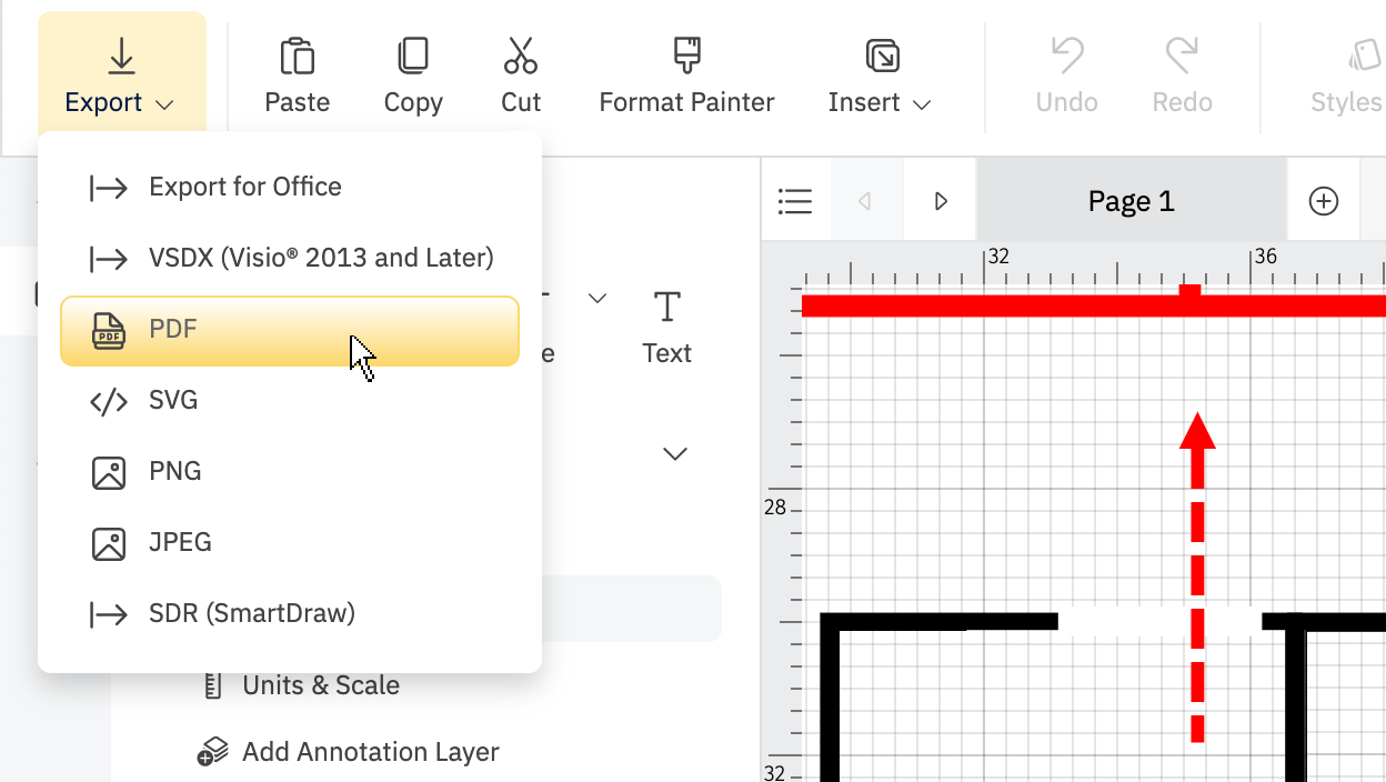 Document export options