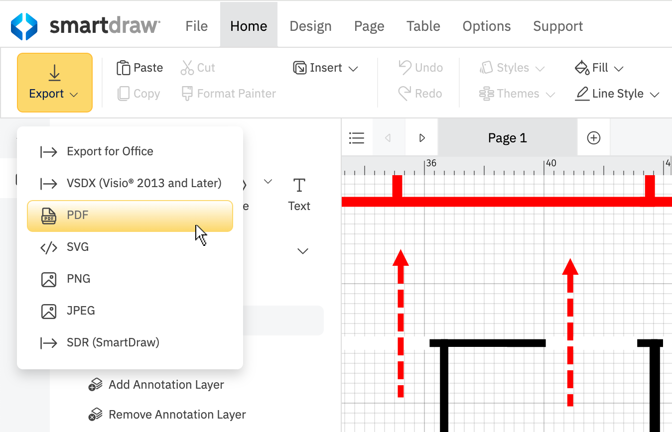 Export Your diagram to various file types