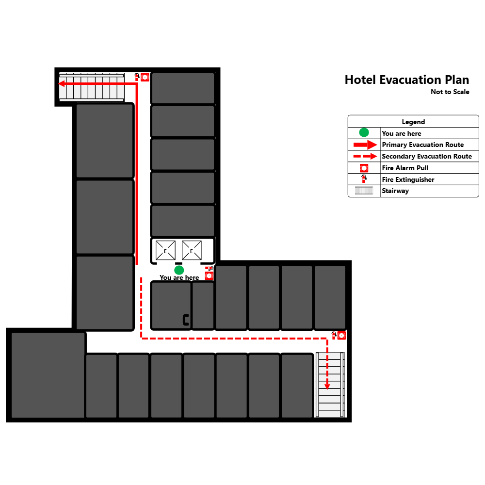 Example Image: Hotel - Elevator Evacuation Plan