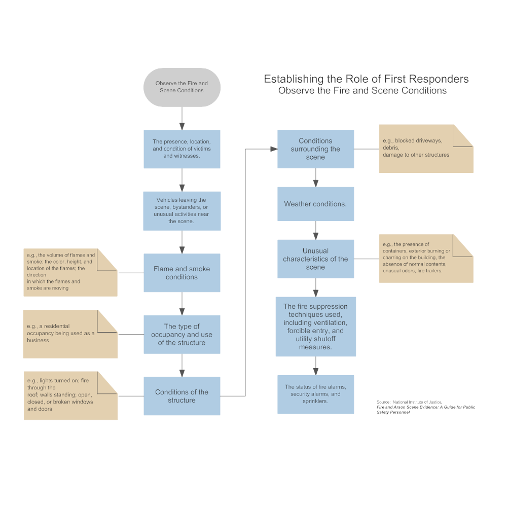 Example Image: Establishing the Role of First Responders - Observe the Fire and Scene Conditions