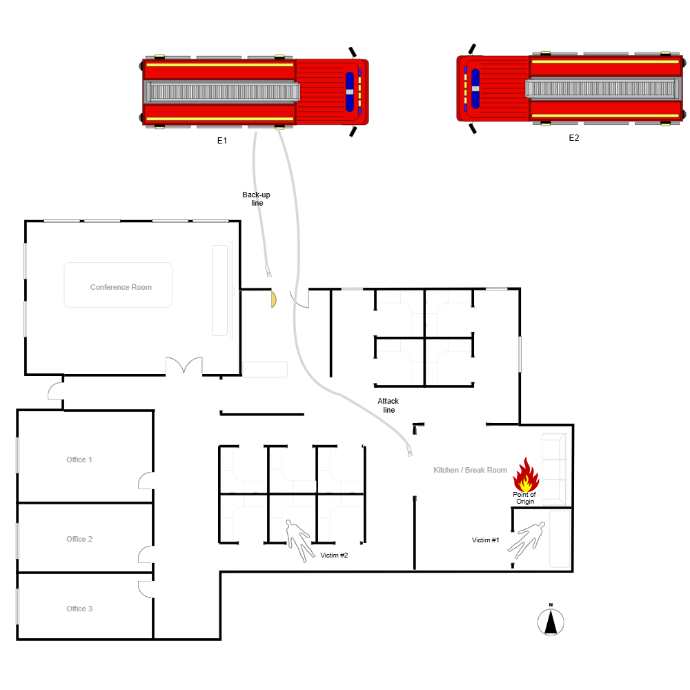 Example Image: Office Fire Scene