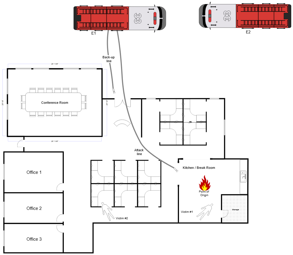 Example Image: Office Fire Scene