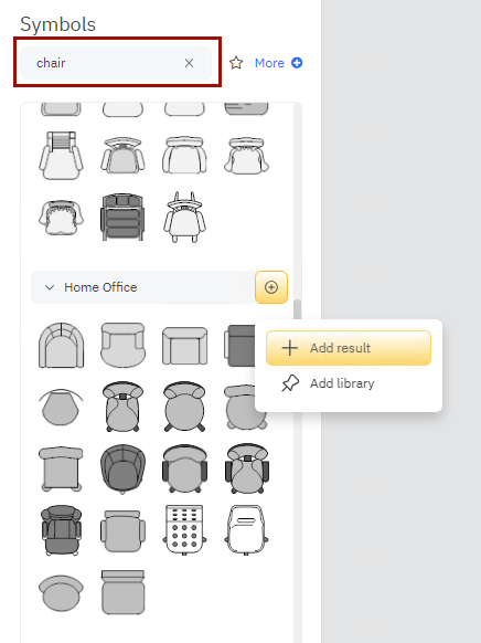 Drag and drop floor plan symbols
