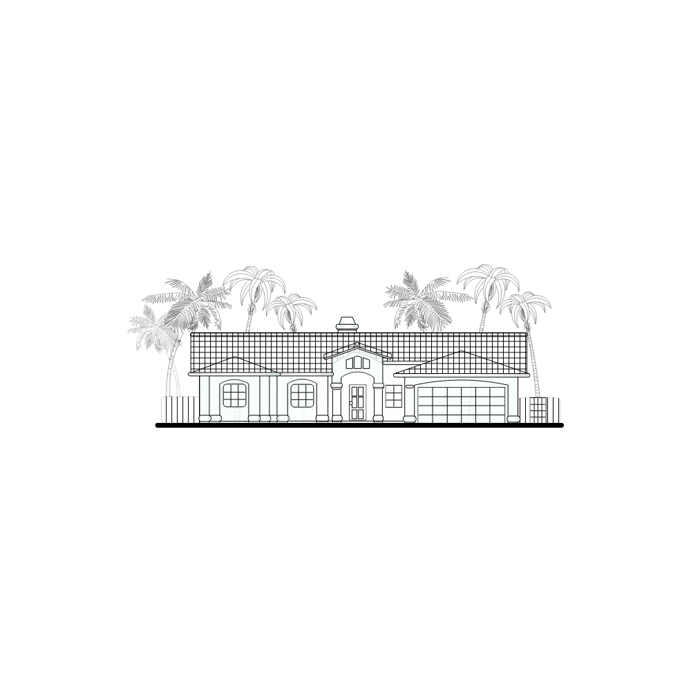 Example Image: House Exterior in B&W