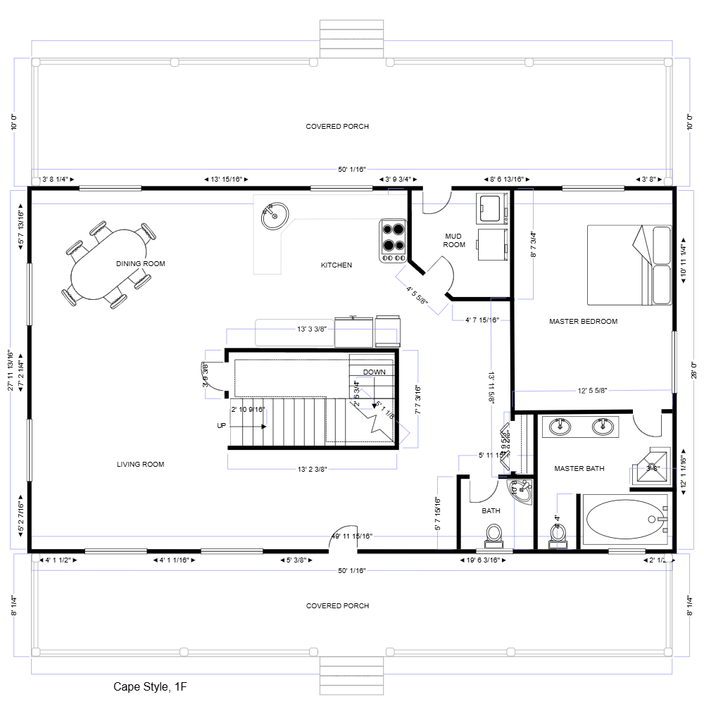 Example Image: House Plan - Cape Style