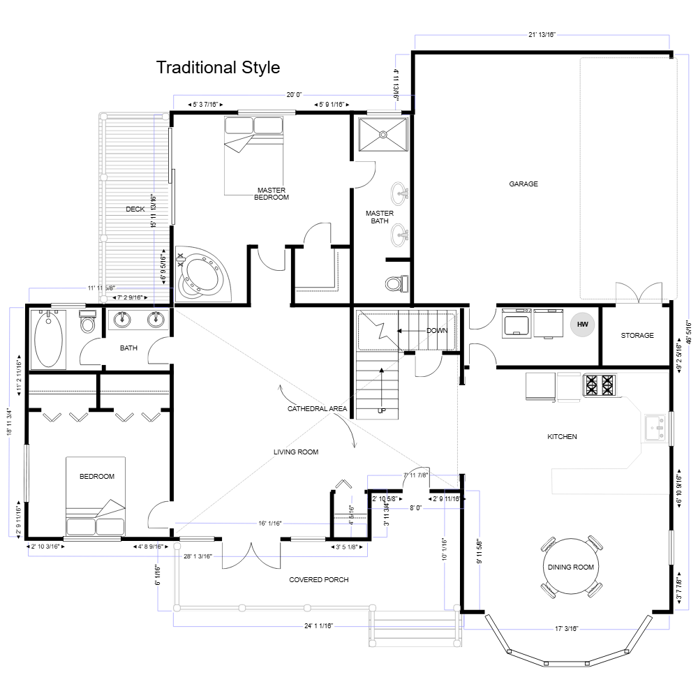 Example Image: House Plan - Traditional Home