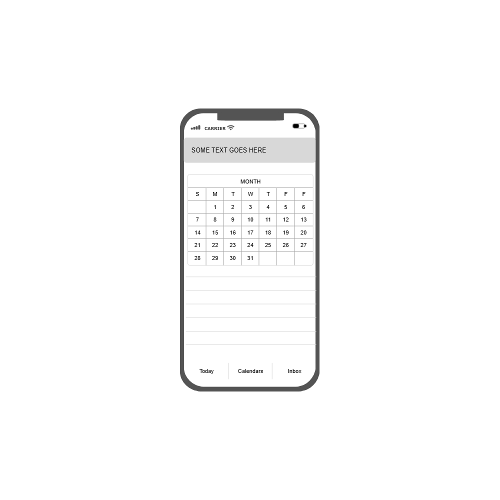Example Image: iOS - Calendar