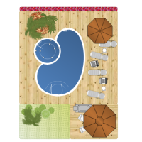 Patio with Pool Design