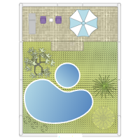 Yard with Pool Design