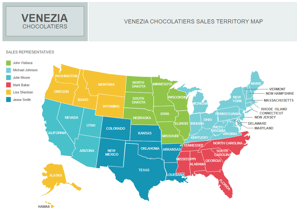 Sales territory map