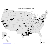 Petroleum Refineries Map