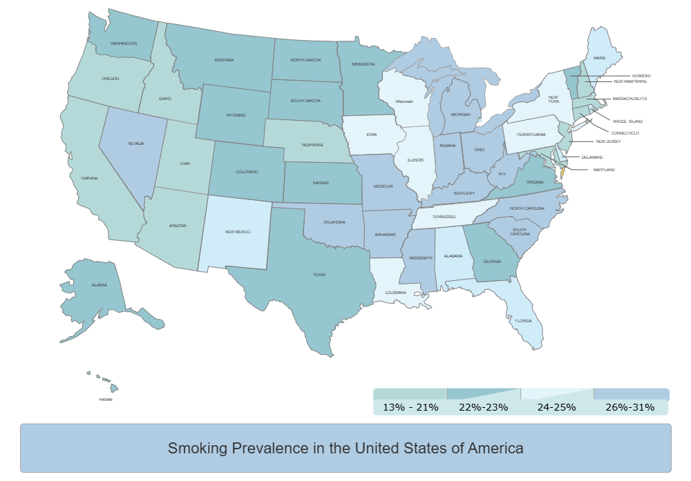 Example Image: Smoking in the USA Map
