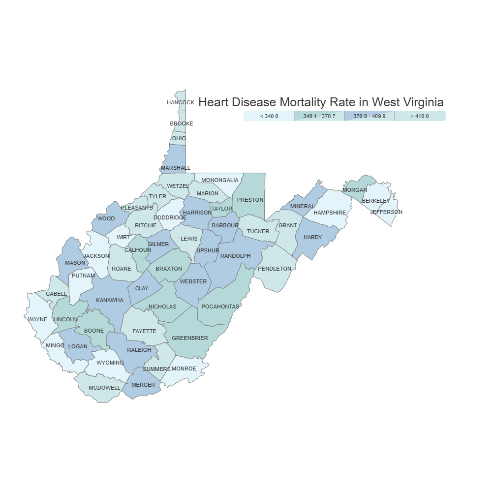 Example Image: West Virginia Heart Disease Map