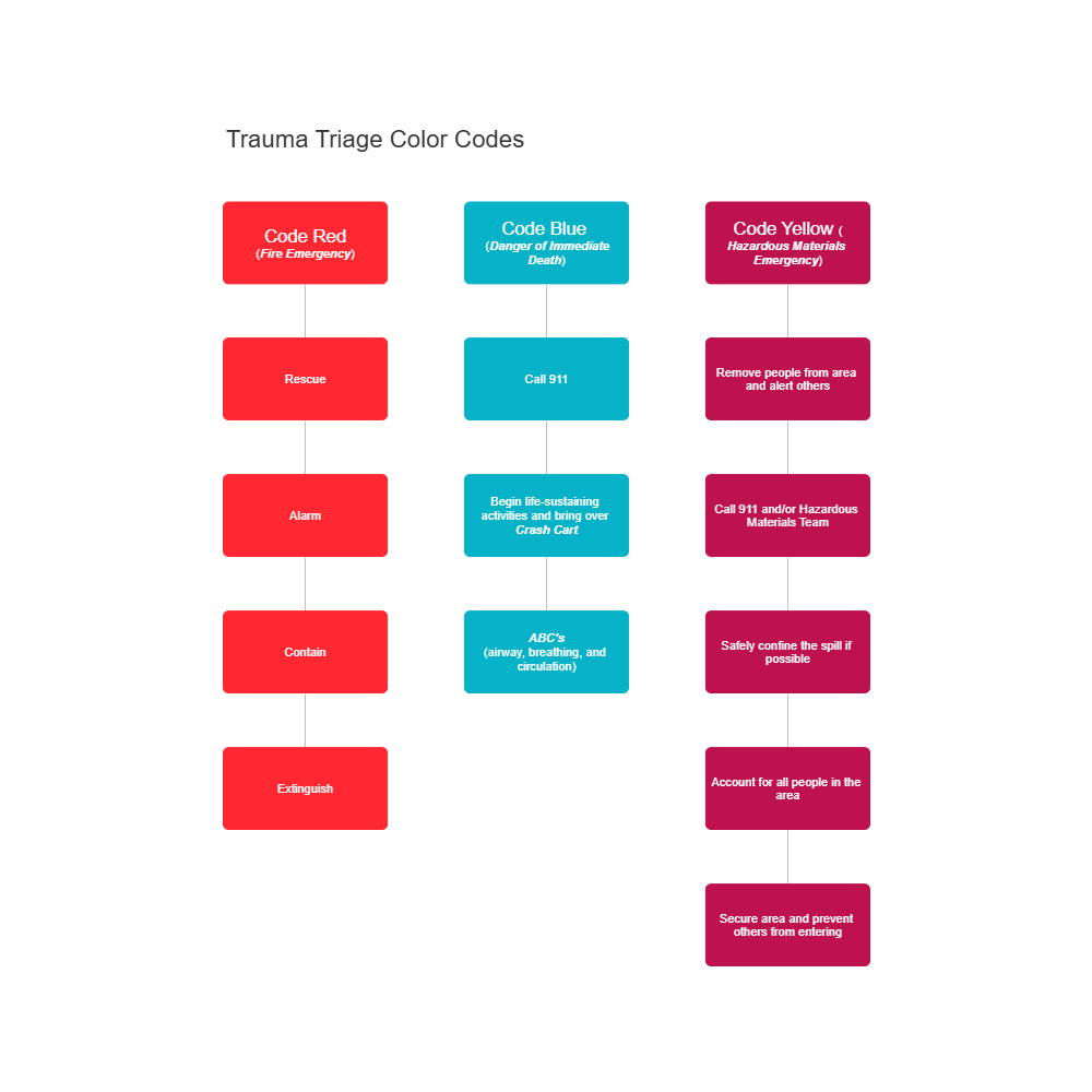 Example Image: Trauma Triage Color Codes Flowchart