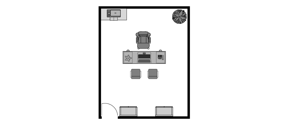 Example Image:  Office Floor Plan 12x15