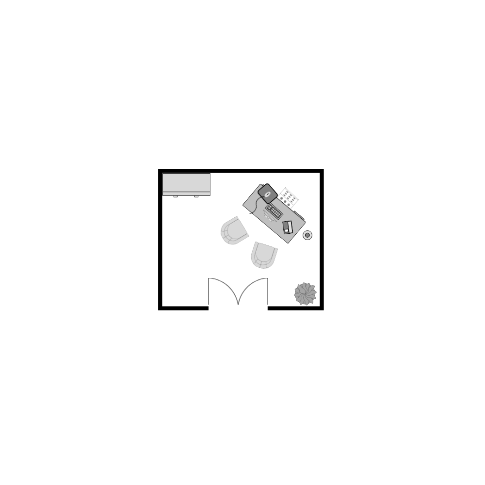 Example Image: Office Floor Plan 11x13 