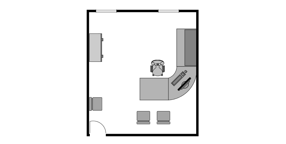 Example Image: Office Floor Plan 15x17