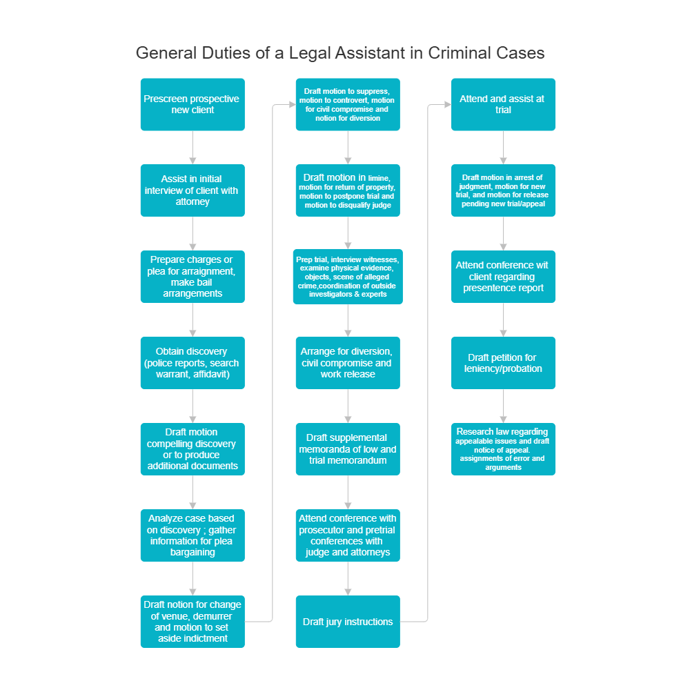 Example Image: General Duties of a Legal Assistant in Criminal Cases