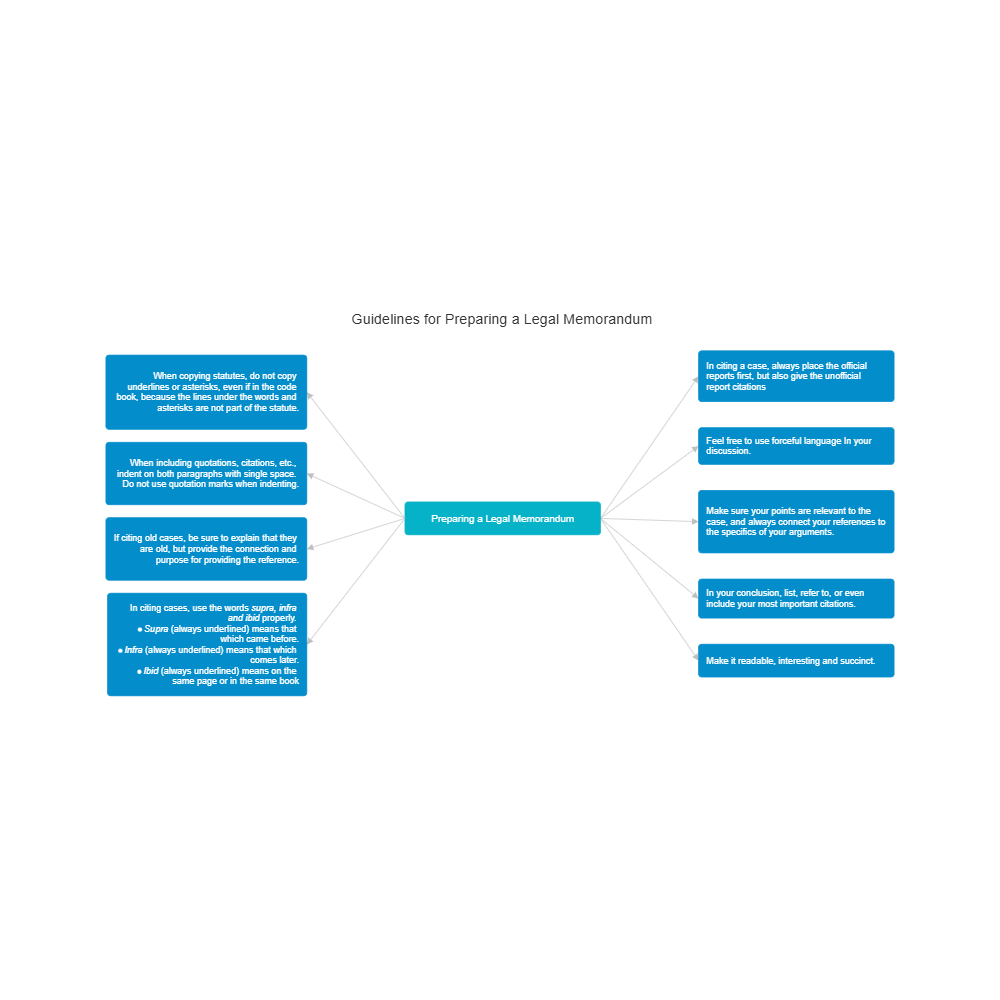 Example Image: Guidelines for Preparing the Legal Memorandum
