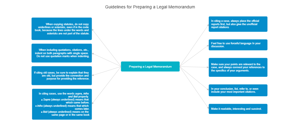 Example Image: Guidelines for Preparing the Legal Memorandum