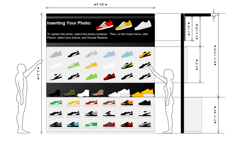Example Image: Shoe Store Planogram