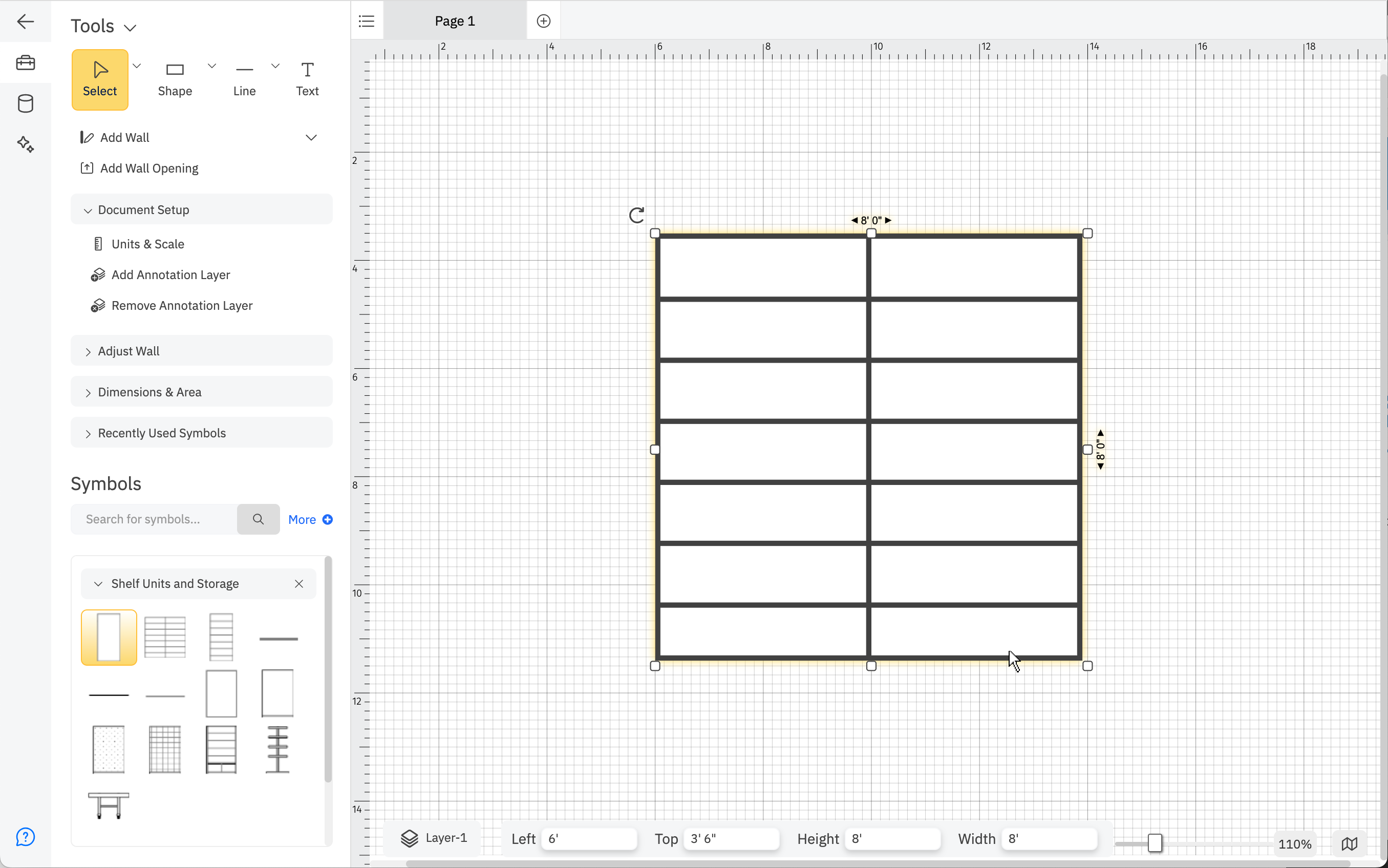 SmartDraw dashboard planogram templates