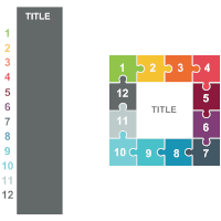 Puzzles 24 (Square 12 Pieces)